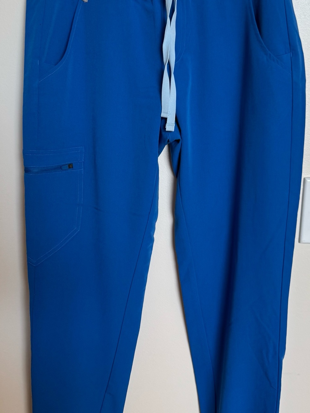 Figs Women’s Zamora Scrubs Pants Royal Blue Drawstring Joggers Size S